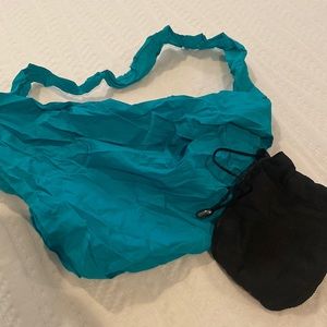 Tieks draw string bag with tieks blue tote bag